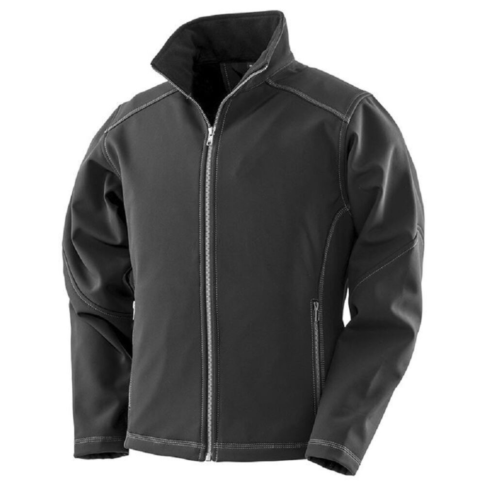 Result Womens/Ladies Work-Guard Softshell Jacket / Black